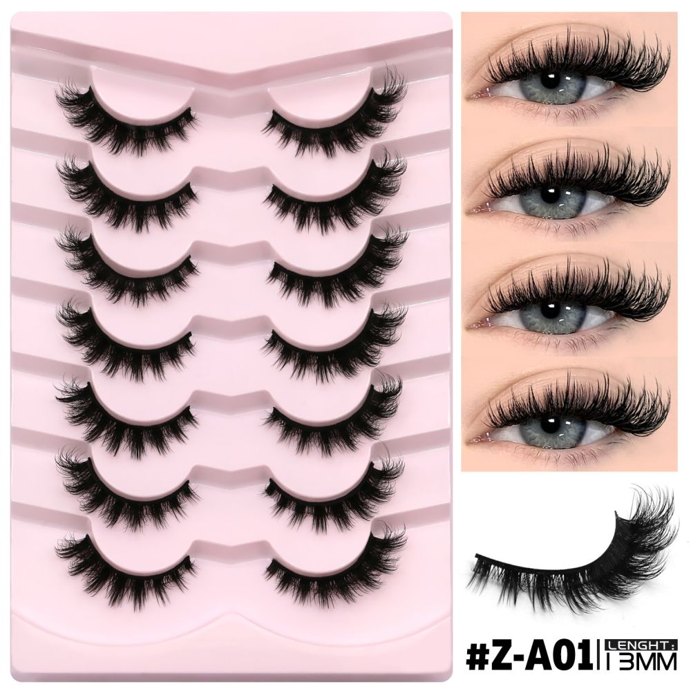 GROINNEYA Thick cat s eye one piece false eyelashes No need for eyeliner natural false eyelashes