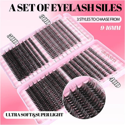 American Thick False Eyelash Natural Single Cluster Set Segmented False Eyelash Dog Eye Round Eye Female Soft Cute Dog Series image 2