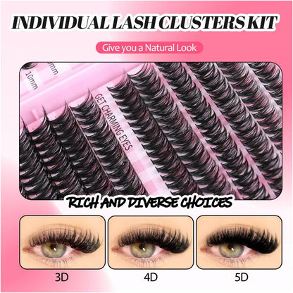 American Thick False Eyelash Natural Single Cluster Set Segmented False Eyelash Dog Eye Round Eye Female Soft Cute Dog Series image 4