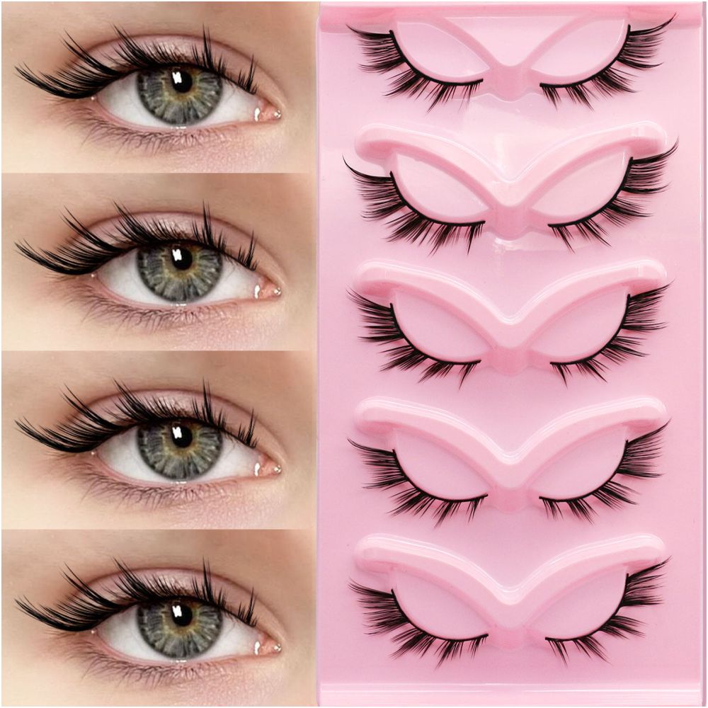 GROINNEYA Light Eurasian Style Natural Slant Flying False Eyelash Photogenic Comic Eye Piece Stuffed Eye Bubbles image 2