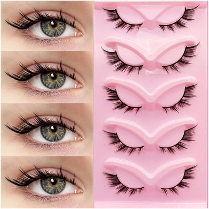 GROINNEYA Light Eurasian Style Natural Slant Flying False Eyelash Photogenic Comic Eye Piece Stuffed Eye Bubbles image 2