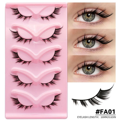 GROINNEYA Light Eurasian Style Natural Slant Flying False Eyelash Photogenic Comic Eye Piece Stuffed Eye Bubbles