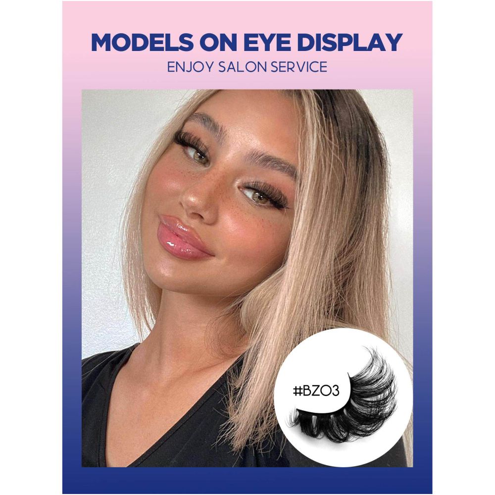 GROINNEYA Heavy Metal 3D Curling Fluffy and Explosive Hair Visual Sensation False Eyelash Thickening Enlarged Eyes image 2