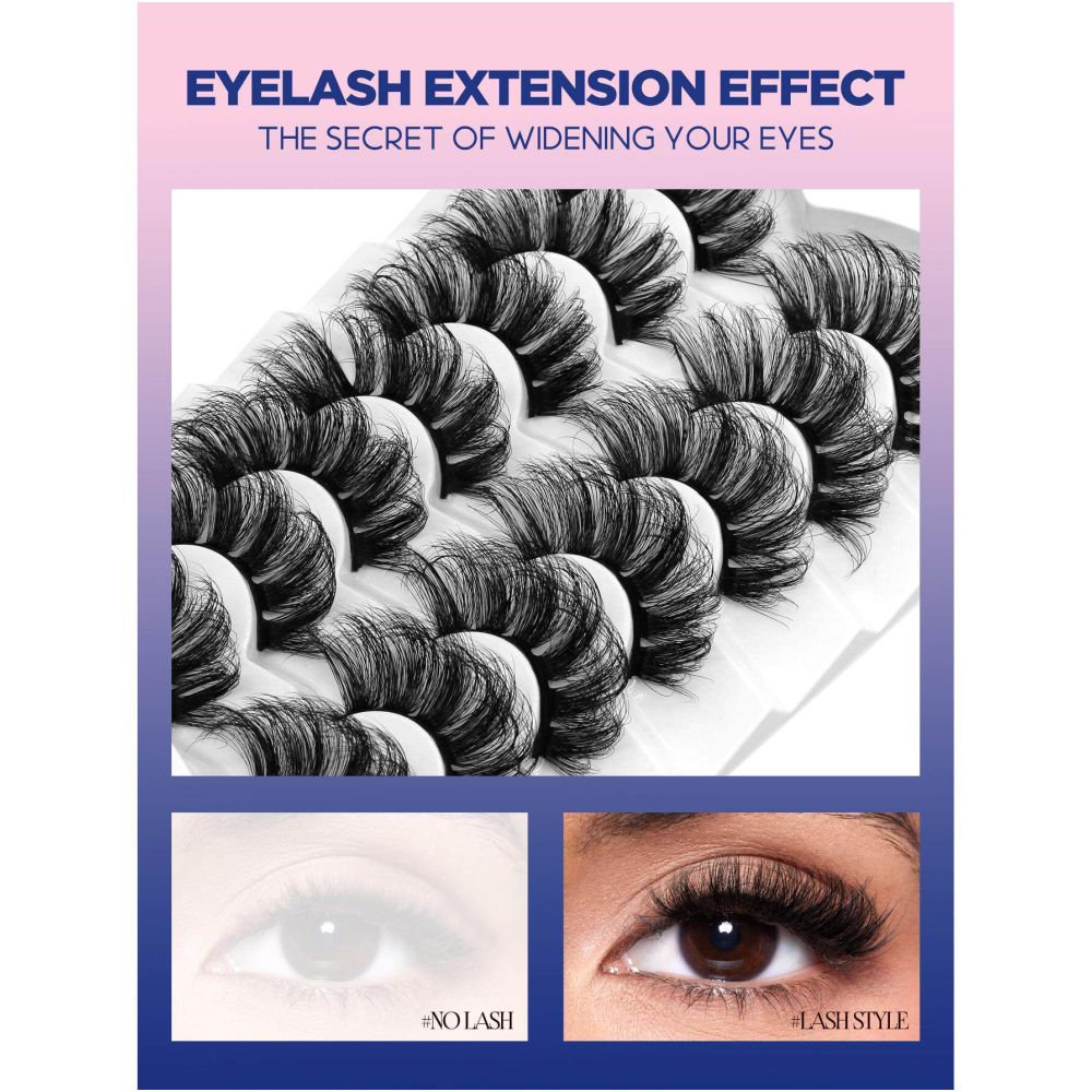 GROINNEYA Heavy Metal 3D Curling Fluffy and Explosive Hair Visual Sensation False Eyelash Thickening Enlarged Eyes image 5