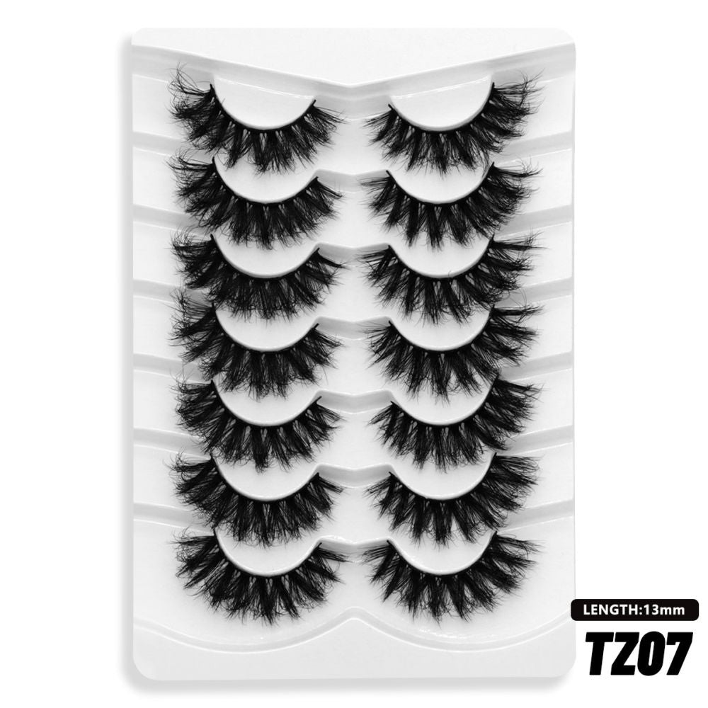 GROINNEYA Heavy Metal 3D Curling Fluffy and Explosive Hair Visual Sensation False Eyelash Thickening Enlarged Eyes
