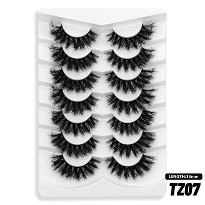 GROINNEYA Heavy Metal 3D Curling Fluffy and Explosive Hair Visual Sensation False Eyelash Thickening Enlarged Eyes