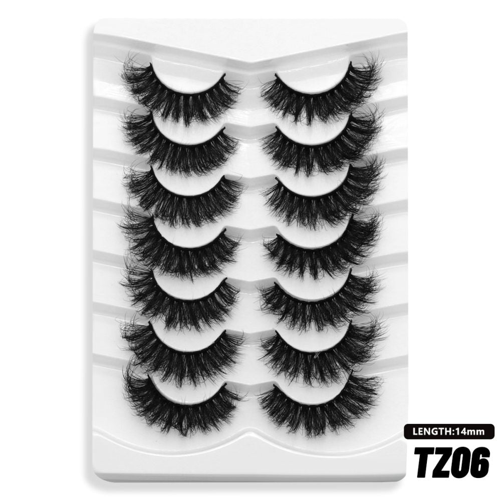 GROINNEYA Heavy Metal 3D Curling Fluffy and Explosive Hair Visual Sensation False Eyelash Thickening Enlarged Eyes