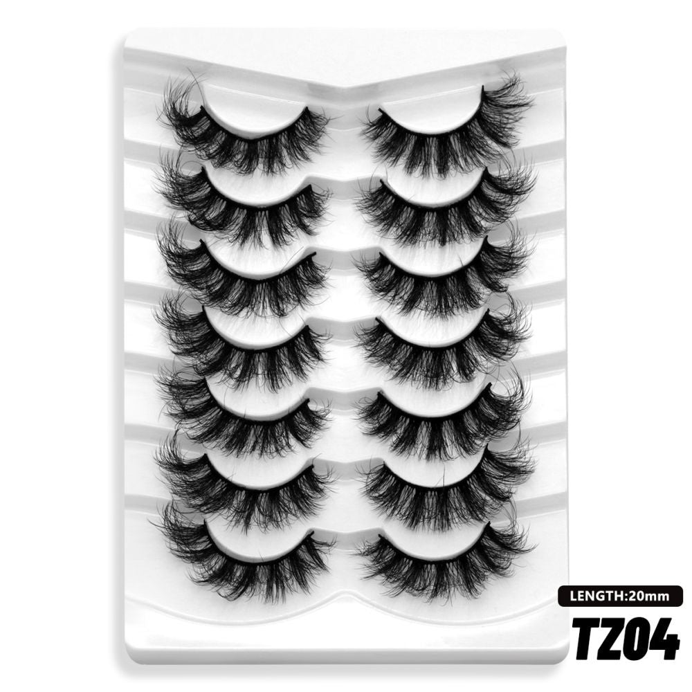 GROINNEYA Heavy Metal 3D Curling Fluffy and Explosive Hair Visual Sensation False Eyelash Thickening Enlarged Eyes