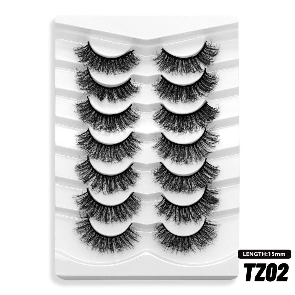 GROINNEYA Heavy Metal 3D Curling Fluffy and Explosive Hair Visual Sensation False Eyelash Thickening Enlarged Eyes
