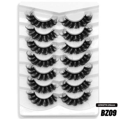 GROINNEYA Heavy Metal 3D Curling Fluffy and Explosive Hair Visual Sensation False Eyelash Thickening Enlarged Eyes
