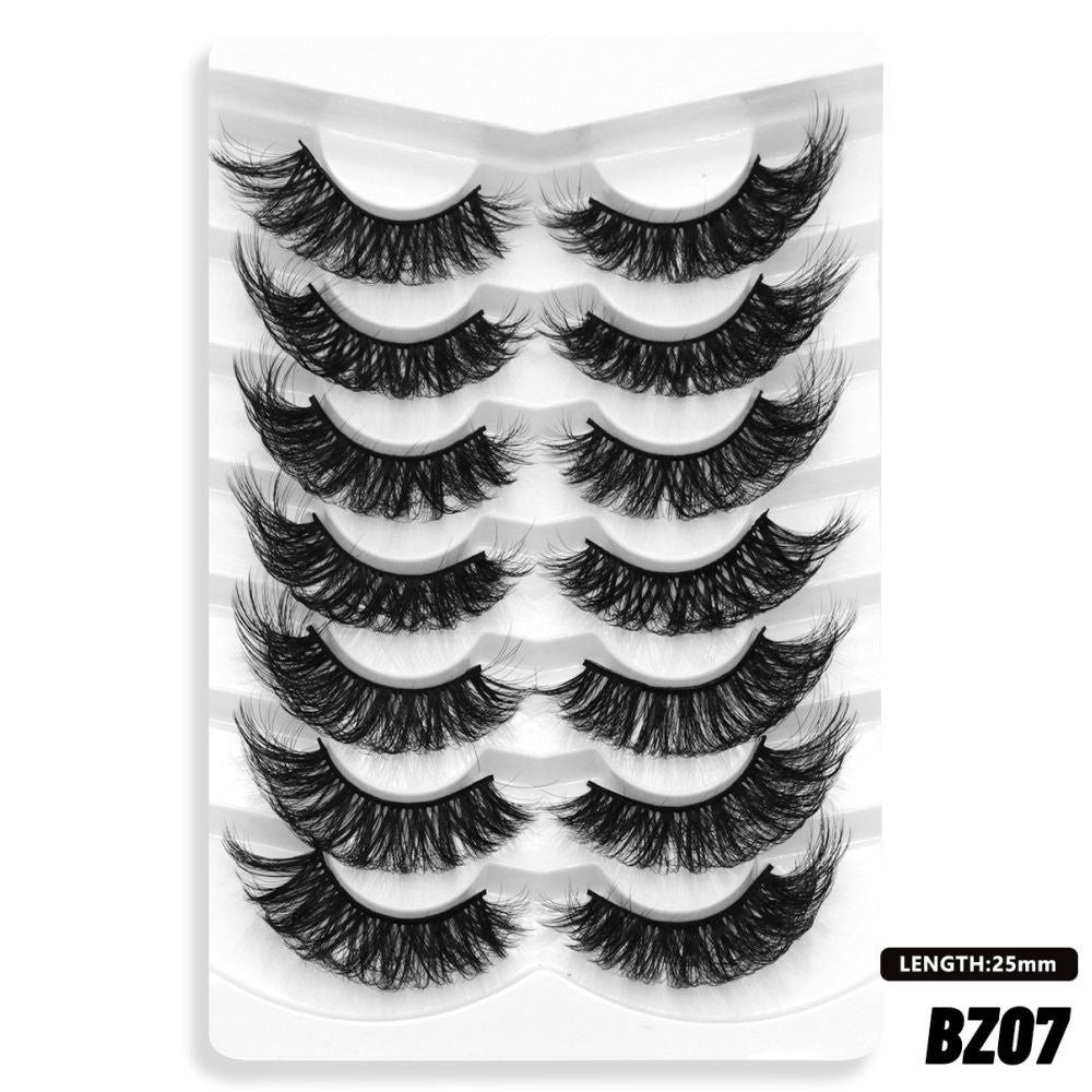 GROINNEYA Heavy Metal 3D Curling Fluffy and Explosive Hair Visual Sensation False Eyelash Thickening Enlarged Eyes