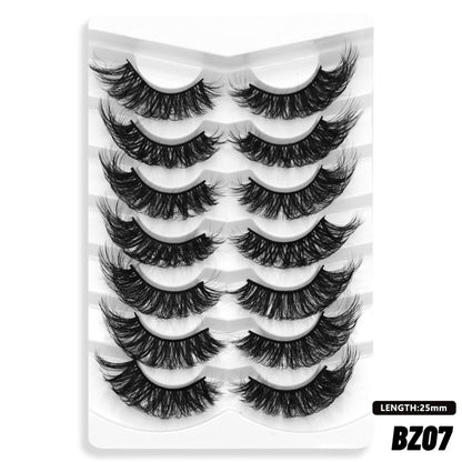 GROINNEYA Heavy Metal 3D Curling Fluffy and Explosive Hair Visual Sensation False Eyelash Thickening Enlarged Eyes