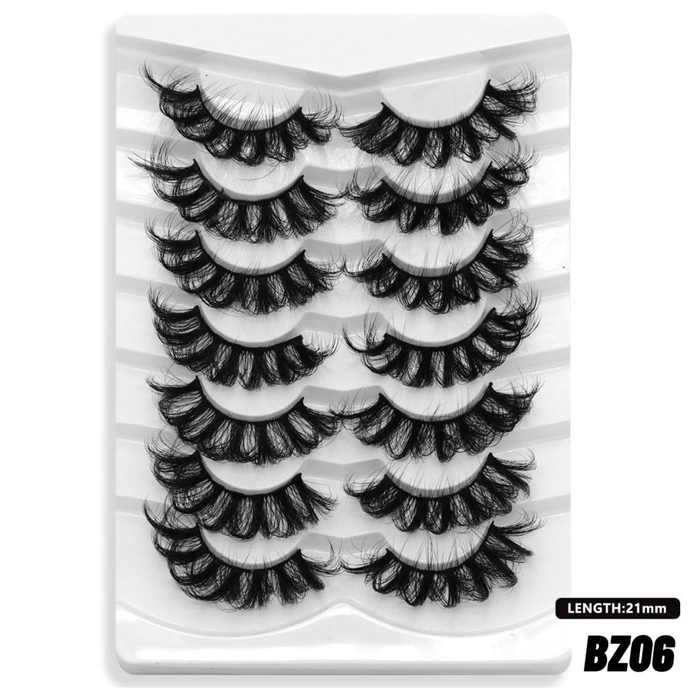 GROINNEYA Heavy Metal 3D Curling Fluffy and Explosive Hair Visual Sensation False Eyelash Thickening Enlarged Eyes
