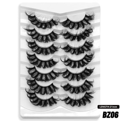 GROINNEYA Heavy Metal 3D Curling Fluffy and Explosive Hair Visual Sensation False Eyelash Thickening Enlarged Eyes