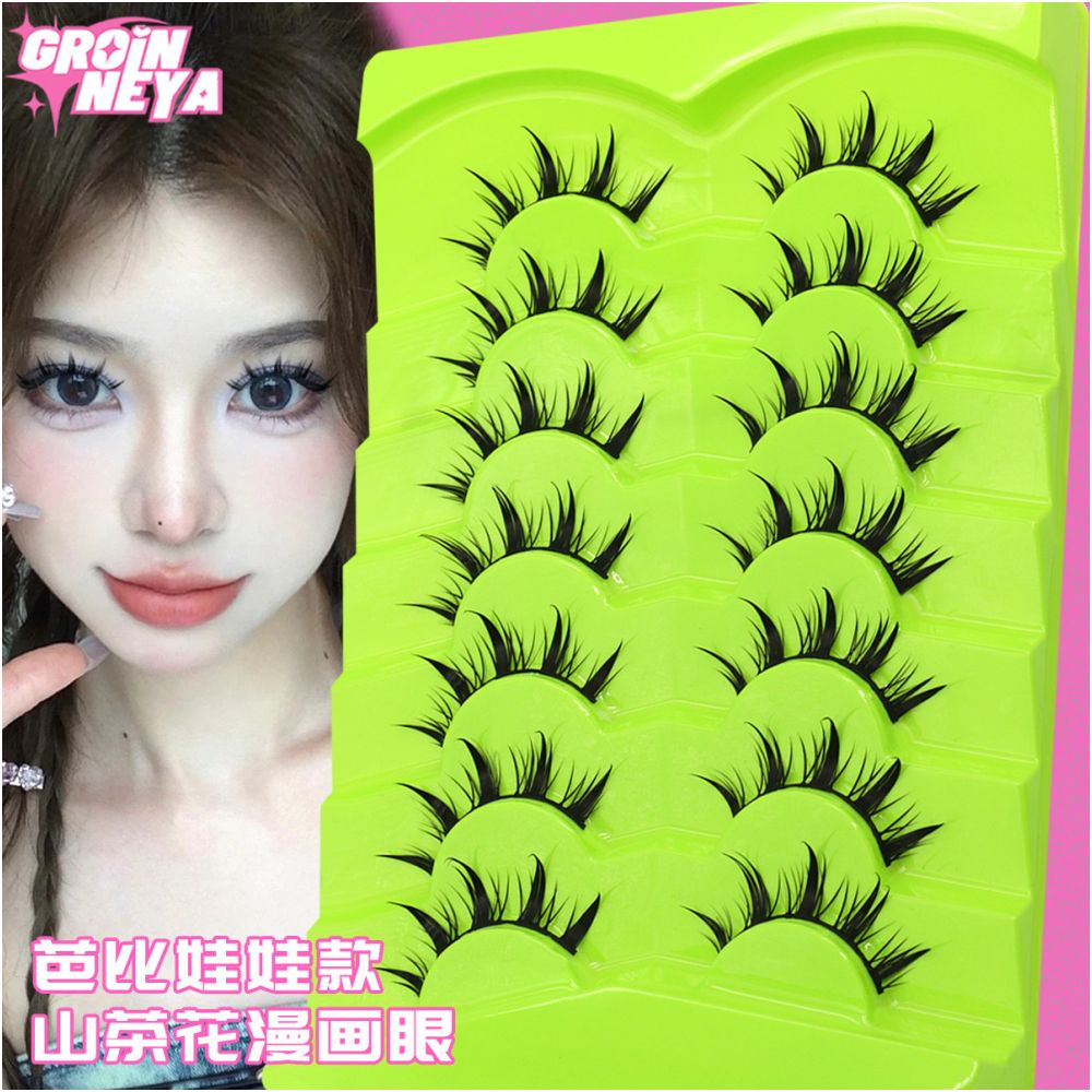 Half blood Barbie Pure Desire Little Devil Eyelash Y2K Fake Eyelash 7 Pair Set Natural Comfortable Enlarged Eyes Net Red Eyelash image 0