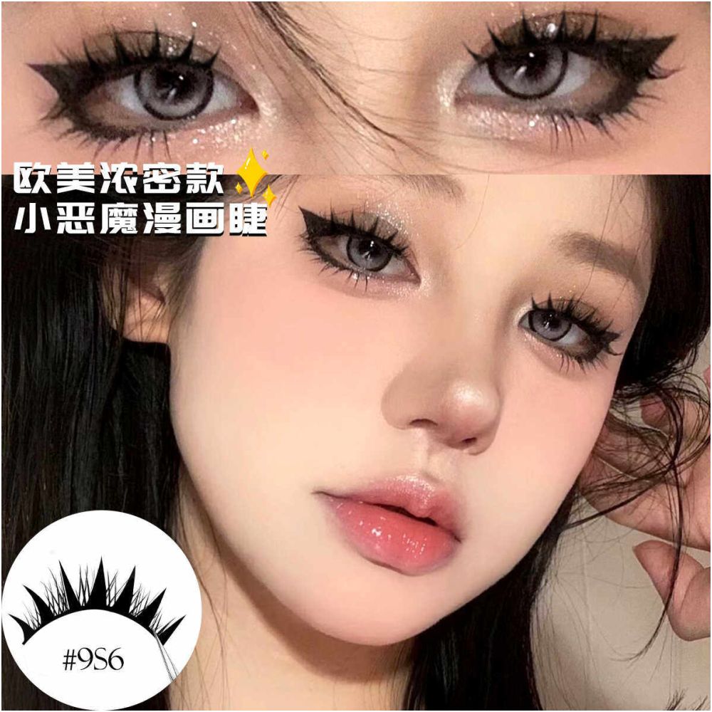 Manga Eyelash Light Asian Style Little Devil False Eyelash Thick Mixed Blood Female Group Style Eyelash image 5