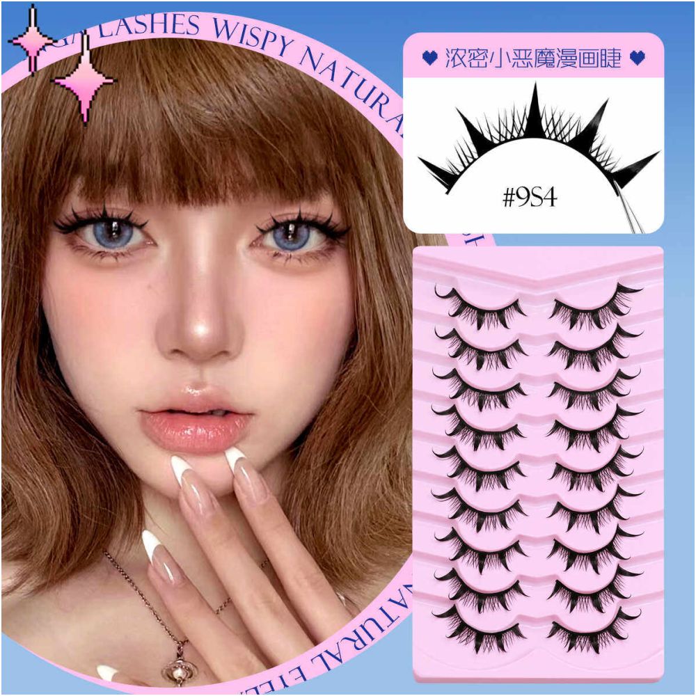 Manga Eyelash Light Asian Style Little Devil False Eyelash Thick Mixed Blood Female Group Style Eyelash