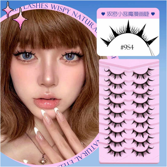 Manga Eyelash Light Asian Style Little Devil False Eyelash Thick Mixed Blood Female Group Style Eyelash