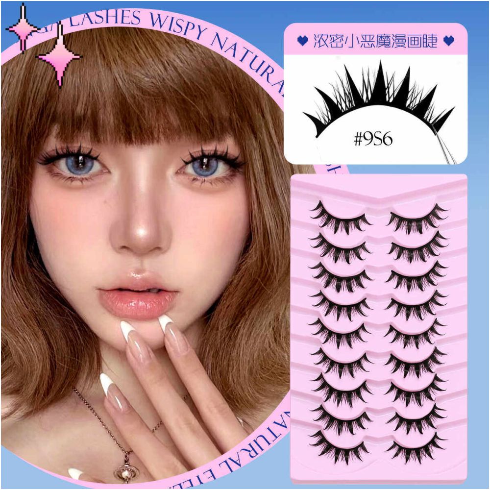 Manga Eyelash Light Asian Style Little Devil False Eyelash Thick Mixed Blood Female Group Style Eyelash