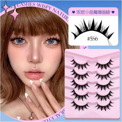 Manga Eyelash Light Asian Style Little Devil False Eyelash Thick Mixed Blood Female Group Style Eyelash