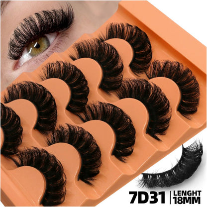 Light mixed blood thick D curled Asian fluffy false eyelashes a whole elongated fox style flying sexy girl eyelashes
