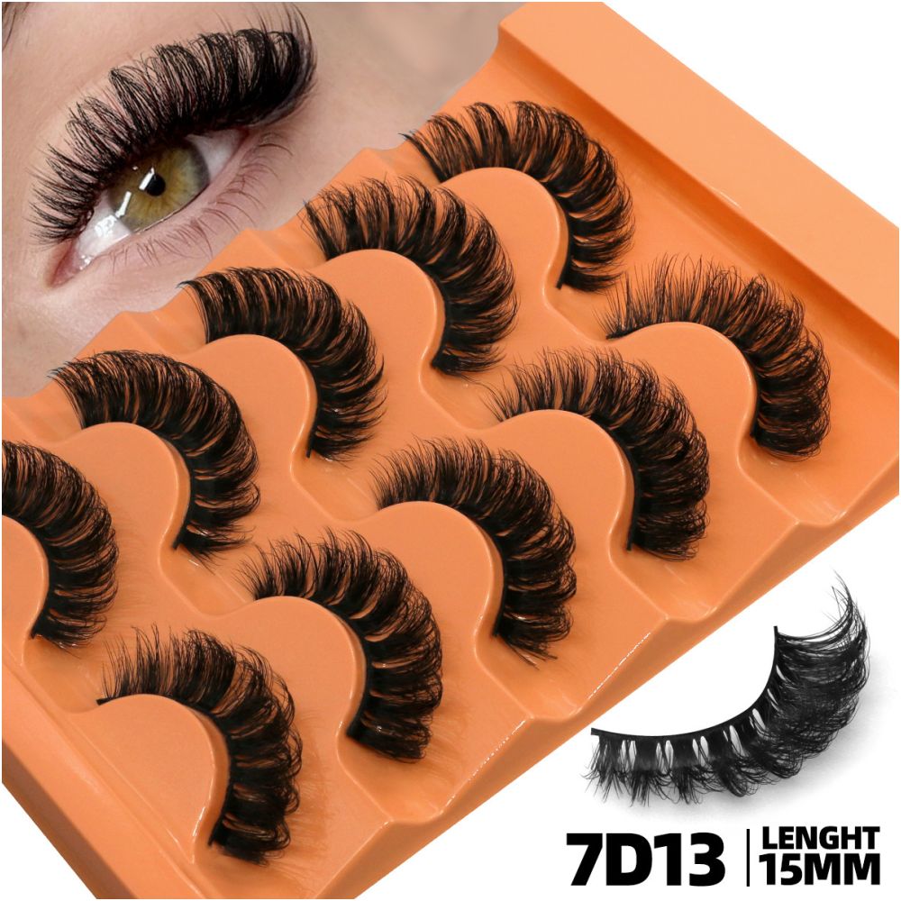 Light mixed blood thick D curled Asian fluffy false eyelashes a whole elongated fox style flying sexy girl eyelashes
