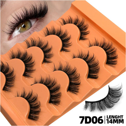 Light mixed blood thick D curled Asian fluffy false eyelashes a whole elongated fox style flying sexy girl eyelashes