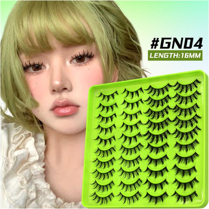Barbie Light Eurasian Mixed 20 Pair Eyelash Book Thick Curly Girl Group Manga Eyes Little Devil False Eyelash