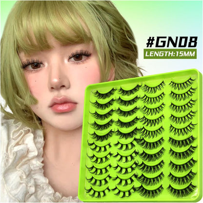 Barbie Light Eurasian Mixed 20 Pair Eyelash Book Thick Curly Girl Group Manga Eyes Little Devil False Eyelash