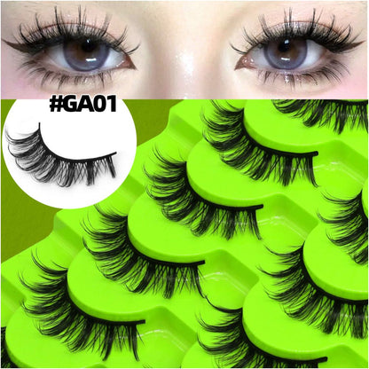 GROINNEYA Asian style full false eyelashes swollen eye bubbles natural double eyelids mixed race makeup design image 5