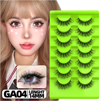 GROINNEYA Asian style full false eyelashes swollen eye bubbles natural double eyelids mixed race makeup design