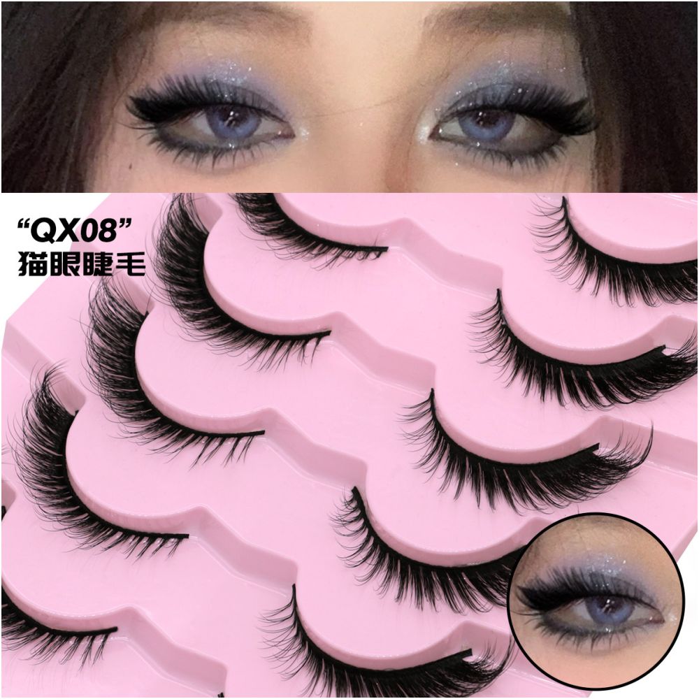 GROINNEYA Little Devil Fox Slant Flying Style with Extended Eye Tail and Asian Super Slay Mixed Blood False Eyelash image 0