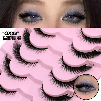 GROINNEYA Little Devil Fox Slant Flying Style with Extended Eye Tail and Asian Super Slay Mixed Blood False Eyelash image 0