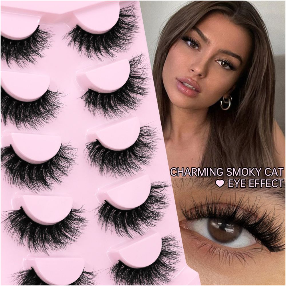 Mixed race spicy girl thick one piece false eyelashes natural grafting nude makeup nightclub bouncing stage makeup on camera image 1
