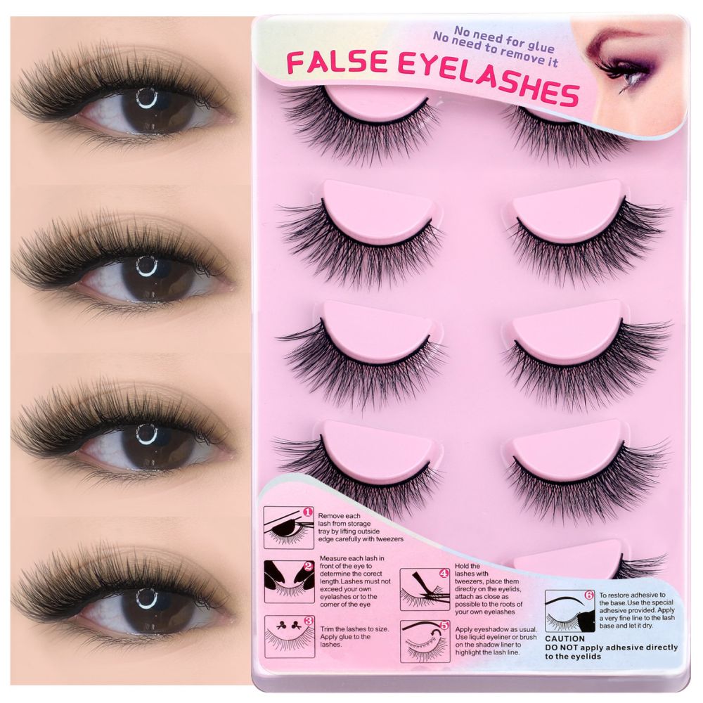 Mixed race spicy girl thick one piece false eyelashes natural grafting nude makeup nightclub bouncing stage makeup on camera image 3