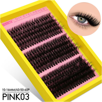 GROINNEYA Asian segmented false eyelashes D curled thick and fluffy single cluster false eyelashes wheat ears pure wild style