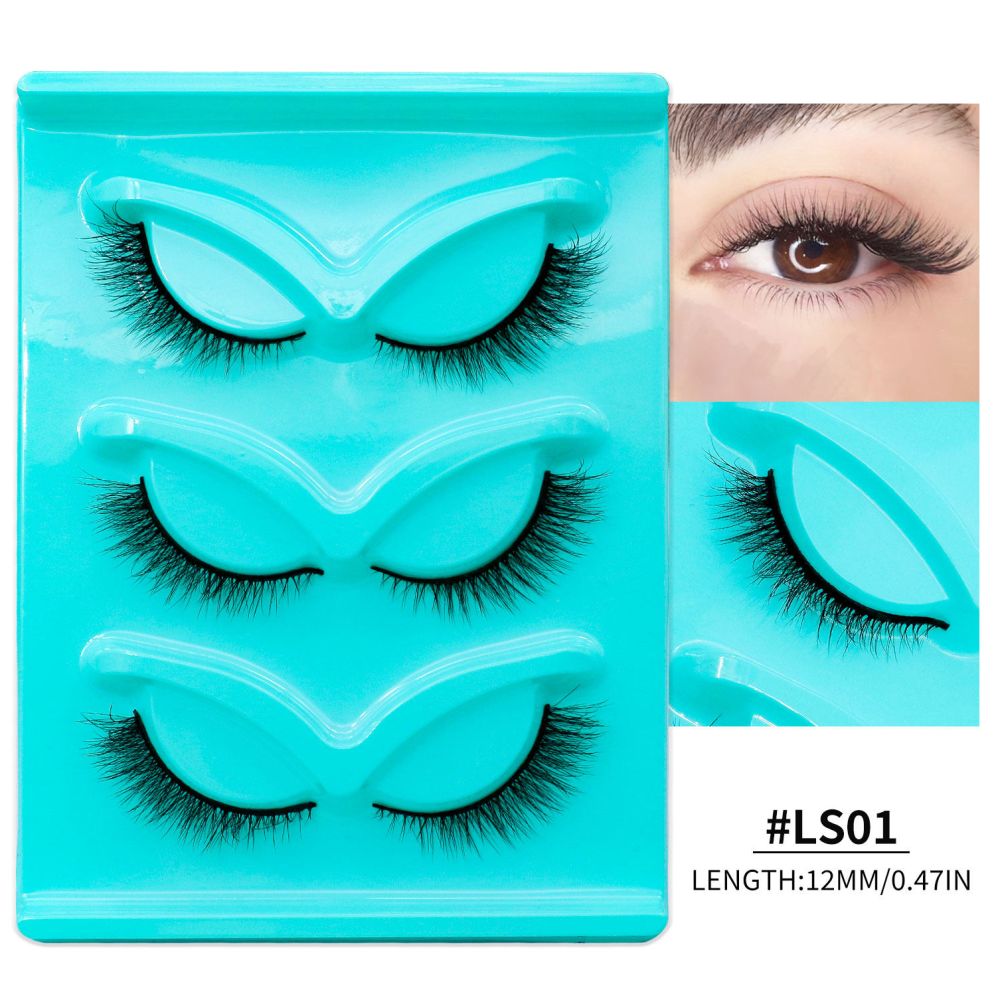 GROINNEYA Natural False Eyelash LS Series Mixed Blood Style Eyelash MSDS Certification False Eyelash Artificial Fiber Thick Eyelash