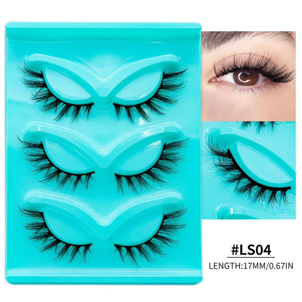 GROINNEYA Natural False Eyelash LS Series Mixed Blood Style Eyelash MSDS Certification False Eyelash Artificial Fiber Thick Eyelash