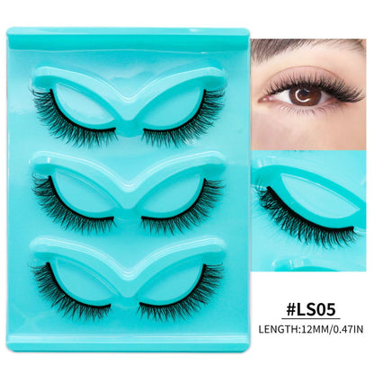 GROINNEYA Natural False Eyelash LS Series Mixed Blood Style Eyelash MSDS Certification False Eyelash Artificial Fiber Thick Eyelash