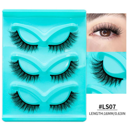 GROINNEYA Natural False Eyelash LS Series Mixed Blood Style Eyelash MSDS Certification False Eyelash Artificial Fiber Thick Eyelash