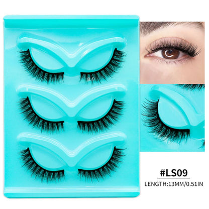GROINNEYA Natural False Eyelash LS Series Mixed Blood Style Eyelash MSDS Certification False Eyelash Artificial Fiber Thick Eyelash