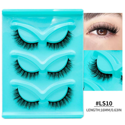 GROINNEYA Natural False Eyelash LS Series Mixed Blood Style Eyelash MSDS Certification False Eyelash Artificial Fiber Thick Eyelash