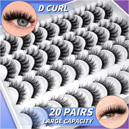 GROINNEYA20 has two mixed styles of large capacity mixed blood thick one piece false eyelashes D upturned cat eyes image 4