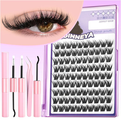 GROINNEYA Peacock Tail Eyelash Girl Group Same Style Single Cluster Eyelash Natural Korean Manga Style Natural Makeup Heart Machine image 2