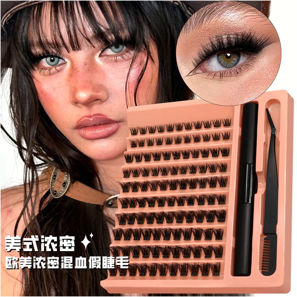 GROINNEYA Mixed Blood Spicy Girl Explosive Asian Style Daily DIY Grafting Curly Thick Segmented Set image 1