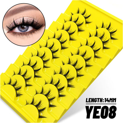 Comic Barbie Eyelash Little Devil Double Pointed Wheat Spike Eyelash Natural Fairy Hair Asian Sweet and Spicy Style False Eyelash