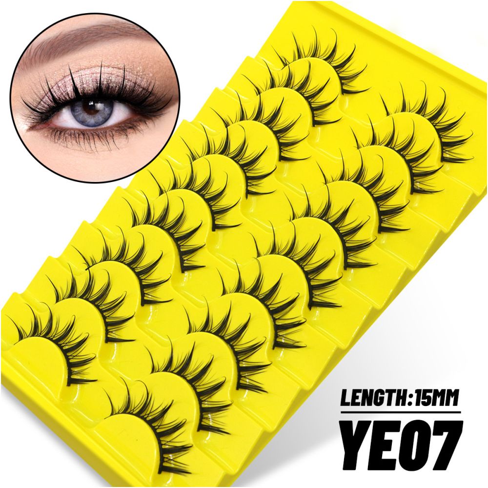 Comic Barbie Eyelash Little Devil Double Pointed Wheat Spike Eyelash Natural Fairy Hair Asian Sweet and Spicy Style False Eyelash