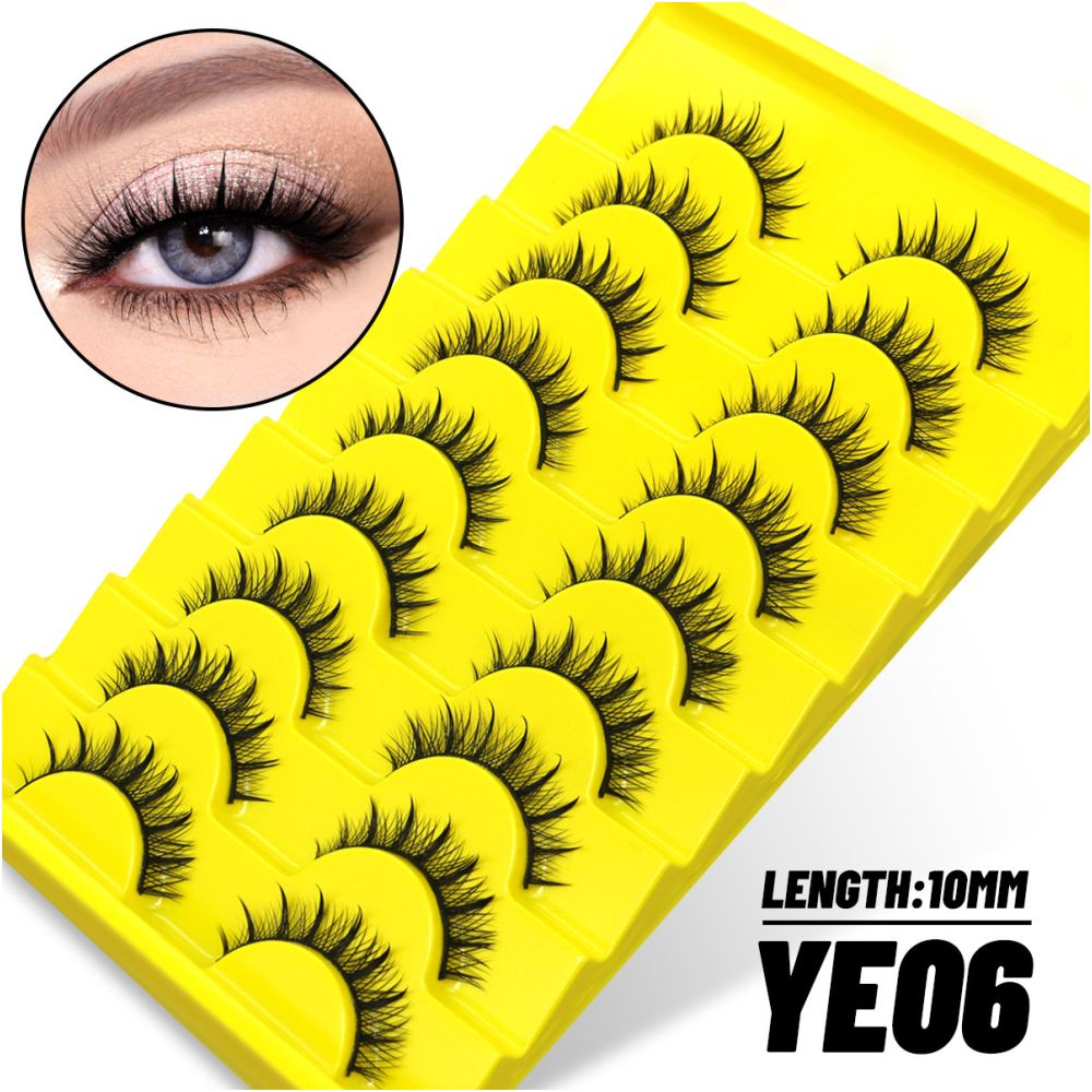 Comic Barbie Eyelash Little Devil Double Pointed Wheat Spike Eyelash Natural Fairy Hair Asian Sweet and Spicy Style False Eyelash