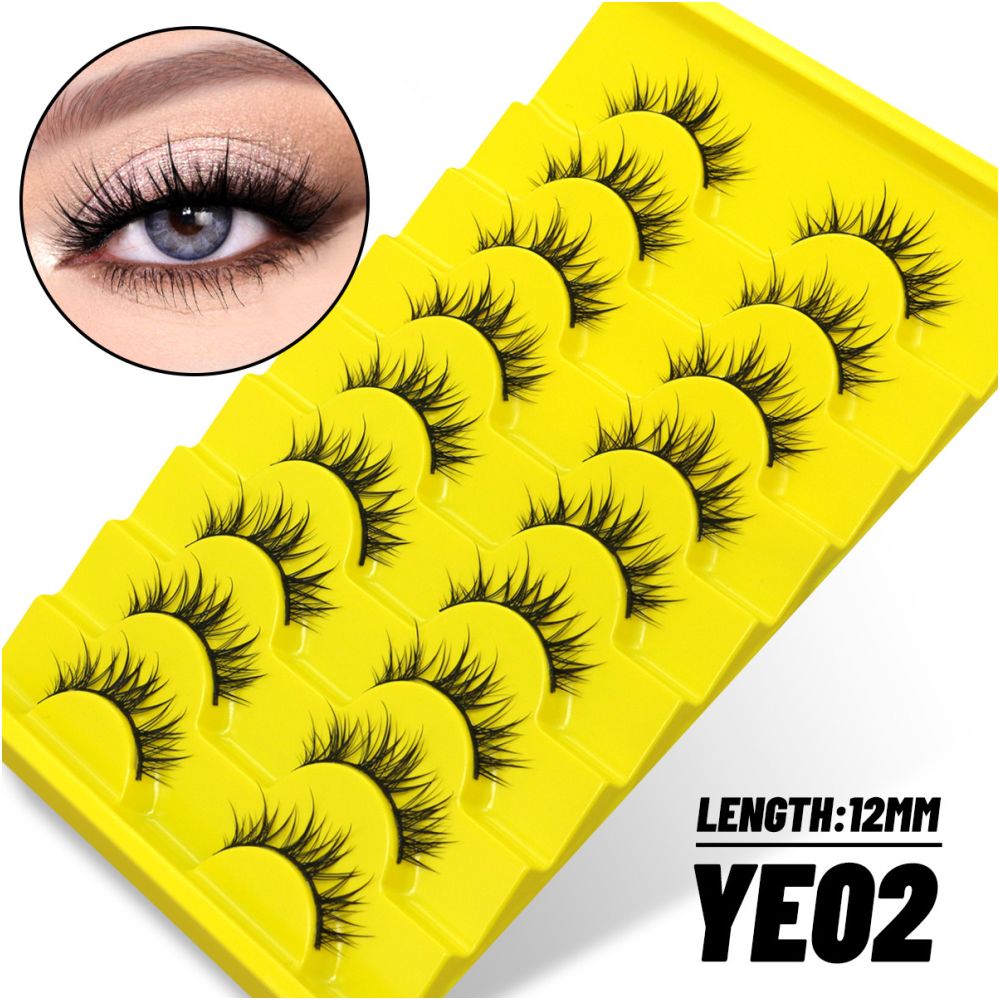 Comic Barbie Eyelash Little Devil Double Pointed Wheat Spike Eyelash Natural Fairy Hair Asian Sweet and Spicy Style False Eyelash
