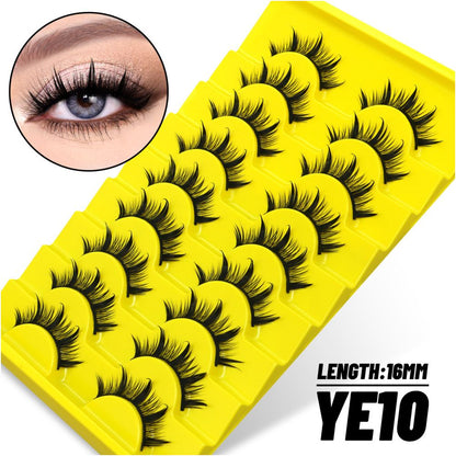 Comic Barbie Eyelash Little Devil Double Pointed Wheat Spike Eyelash Natural Fairy Hair Asian Sweet and Spicy Style False Eyelash